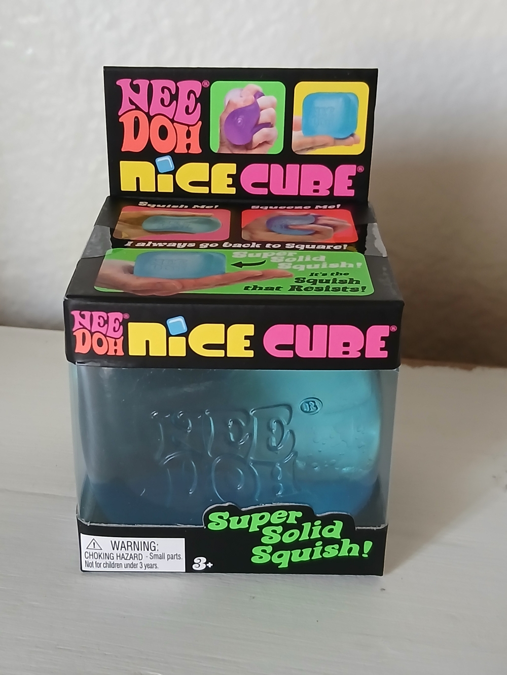 Nee Doh Nice Cube Super Solid Squish - Blue